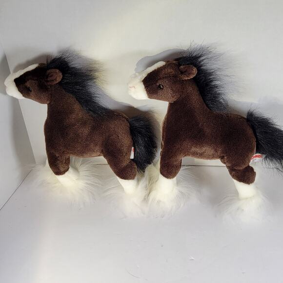 Pair of Gund Plush Horses, Brown and White, Soft Toys Stuffed Animals Dale - Picture 7 of 16